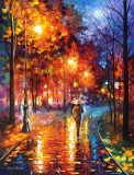 CHRISTMAS EMOTIONS  PALETTE KNIFE Oil Painting On Canvas By Leonid Afremov