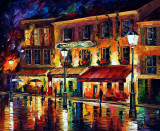 PARIS, NIGHT MONTMARTRE  oil painting on canvas