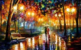 RAINS RUSTLE IN THE PARK 60x 40 (150cm x 100cm)  oil painting on canvas