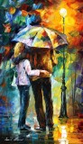 RAINY HUG  oil painting on canvas