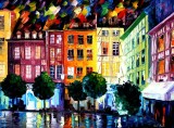 ROUEN- FRANCE  PALETTE KNIFE Oil Painting On Canvas By Leonid Afremov