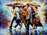 TODAY I FORGOT MY UMBRELLA  oil painting on canvas