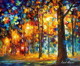 TREES IN THE PARK  oil painting on canvas
