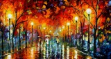 UNDER THE LIGHTS  oil painting on canvas