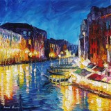 VENICE IN COLOR  PALETTE KNIFE Oil Painting On Canvas By Leonid Afremov
