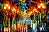 A DATE WITH A RAIN  oil painting on canvas