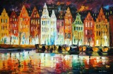 AMSTERDAMS PANORAMA  oil painting on canvas