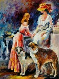 LADYS IN WHITE  oil painting on canvas