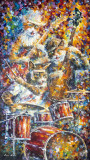 MODERN CAT BAND  oil painting on canvas
