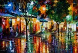 NIGHT SHOPS  oil painting on canvas
