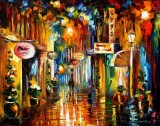 OLD CITY STREET  oil painting on canvas