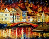RED BRIDGE  oil painting on canvas