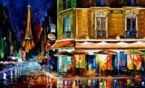 RECRUITMENT CAFE IN PARIS  oil painting on canvas