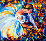 RESTING BALLERINA IN RESTING ZONE  oil painting on canvas