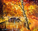 STRONG BIRCH  Original Oil Painting On Canvas By Leonid Afremov