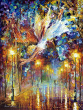 THE FLIGHT OF HAPPINESS  PALETTE KNIFE Oil Painting On Canvas By Leonid Afremov