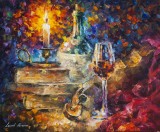 THE THOUGHT OF COMPOSING  PALETTE KNIFE Oil Painting On Canvas By Leonid Afremov
