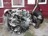 Old airplane engine, Narsarsuaq 
