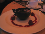 Can it get any better than tiramisu in a cup made of chocolate... with raspberry dressing to boot.  YUM!