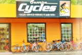 Sunrise and a Rainbow of Bicycles 