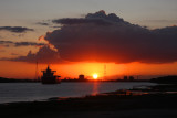 Mississippi River sunset on the last day of September