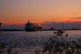 Night Falls on the Mississippi River