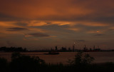 Night Falls on the Mississippi River
