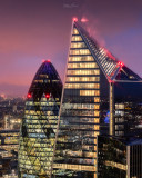 The Scalpel and Gherkin buildings - London