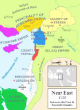 Map - Crusades Between the First & Second Crusades