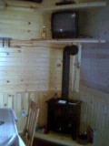 hunters cabin made from one room school house that Jerry & Les attended