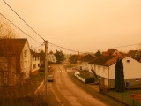 Weird light, caused by Sahara sand at altitude