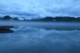 Fog descends on Campbell Lake