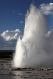 Yellowstone NP  - 1st eruption of Great Fountain Geyser, the 3rd geyser in height in Yellowstone