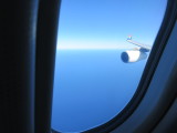 South African Airways cruising across the Indian ocean to Perth