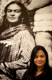Frida Kahlo and a willing poser