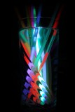 Glow sticks in a glass of water 1
