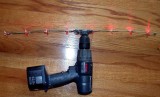  LEDs mounted on cordless drill