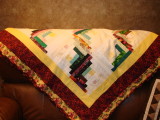 Mom 3 - Log Cabin (1st quilt), Hospice House - 2007