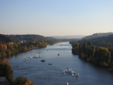 Prague with river Vltava from Vyehrad ...