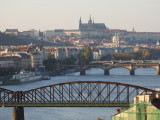Prague with river Vltava from Vyehrad ...