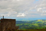 Top of a kiln with Carmarthenshire as a background.