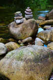 Art work on the River Neath near Pontneddfechan.