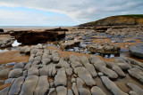 Blue lias limestone layer.