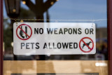 No Weapons or Pets Allowed