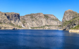 Hetch Hetchy Valley from the OShaughnessy Dam in the Hetch Hetchy Valley of Yosemite NP