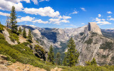 The Yosemite Valley as viewed from Glacier Point in Yosemite National Park