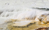 Water flowing from Trail Spring at Mammoth Hot Springs in Yellowstone National Park