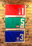 Saddle Cloths from 2016 Pacific Classic and 2014 Kentucky Derby and Preakness at Taylor Made Farm