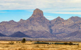 Baboquivari Peak across the valley as seen from Buenos Aires NWR