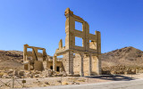 Ruins of the three story Cook Bank in the Rhyolite Historic Townsite